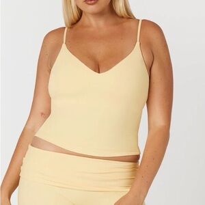 Crop Shop Boutique Butter Yellow Eden Tank Top
